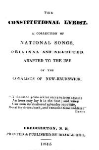 Title page of The Constitutional Lyrist by James Doak and Thomas Hill