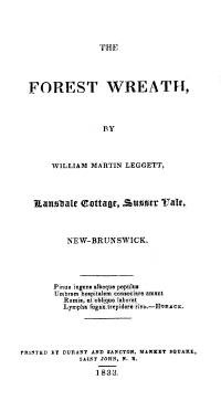 Frontispiece of "The Forest Wreath" by William Martin Leggett