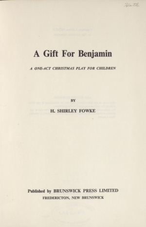 A Gift for Benjamin: A One-Act Play for Children